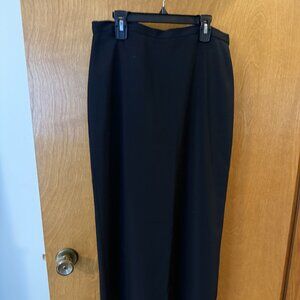 The Limited Long Black Straight Skirt Back Slit Dressy Women's Size 8